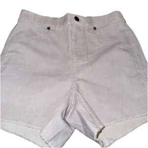 Aerie NWT Women's XS Corduroy Shorts 4" Gray Lavender Cut Off Side Slit Mid Rise